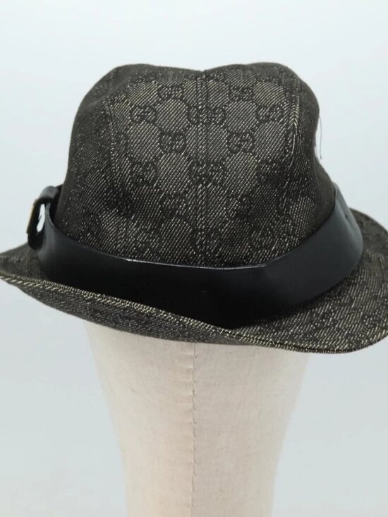GUCCI GG Canvas Hat S Black Auth am6440 main image 12